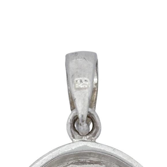 Estate Sterling Silver 925 Enamel Soccer Ball Pendant - Picture 6 of 9